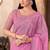 Pink shine & silk pink chiffon saree with georgette work blouse