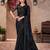 Black sparkle shaded chiffon saree with satin work blouse