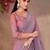 Rich pink shining georgette saree with linen work blouse