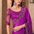 Purple majestic shaded chiffon saree with satin work blouse