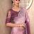 Pink majestic shaded chiffon saree with linen work blouse