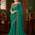 Green magic satin silk saree with satin silk blouse