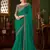 Green magic satin silk saree with satin silk blouse