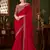 Red magic satin silk saree with satin silk blouse