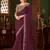 Wine magic satin silk saree with satin silk blouse