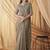 Mouse sparkling satin georgette saree with unstitched blouse & work jacket