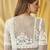 White sparkling satin georgette saree with unstitched blouse & work jacket