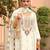 White embroidered chinon semi-stitched palazzo style salwar suit