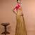 Golden Bhagalpuri Silk blend saree with running blouse piece