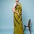 Green and Black Broad Striped Cotton Handloom Saree