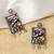 Nector lotus handpainted earrings