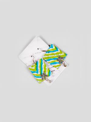 Minty lemonade handmade earrings 1