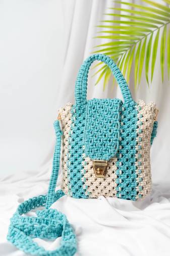 Orchid blue hand corded sling