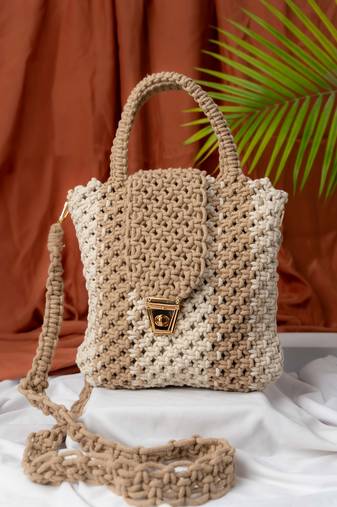 Orchid tan hand corded sling