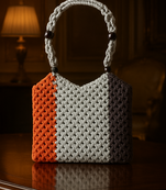 Hollyhock macrame handbag
