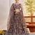 Dark Onion net fabric lehenga with sequin & thread work