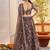 Dark Onion net fabric lehenga with sequin & thread work