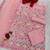 Pink embroidered georgette semi-stitched palazzo style salwar suit