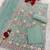 Sky embroidered georgette semi-stitched palazzo style salwar suit