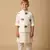 White embroidery on white modal kurta bandi set for boys