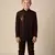 Maroon embroidered open jacket indo western set for boys