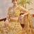 Light Golden net fabric lehenga with sequin & thread work
