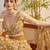 Light Golden net fabric lehenga with sequin & thread work