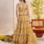 Light Golden net fabric lehenga with sequin & thread work