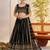 Black net fabric lehenga with sequin & thread work