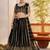 Black net fabric lehenga with sequin & thread work