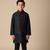 Blue embroidered kurta bandi set for boys
