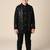 Black embroidered open jacket indo western set for boys