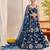 Mor Peach Blue net fabric lehenga with sequin & thread work
