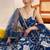 Mor Peach Blue net fabric lehenga with sequin & thread work