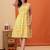 Women cotton floral print fit and flared dress 