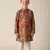 Multiclor printed polyster kurta set for boys