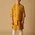 Yellow viscose kurta bandi set for boys