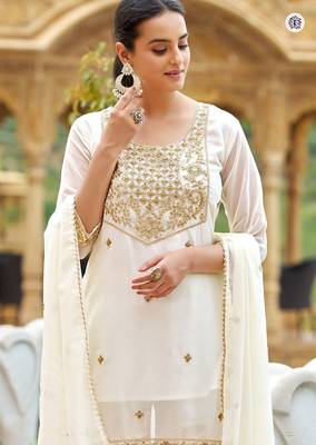 Off white embroidered sharara set 2