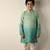 Green chikankari kurta set for boys