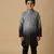 Grey chikankari kurta set for boys