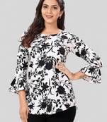 Saree swarg poly crepe printed short kurti