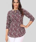 Saree swarg poly crepe printed short kurti