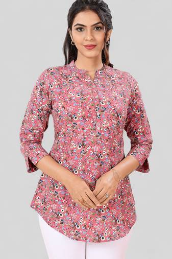 Saree swarg poly crepe printed short kurti