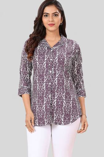 Saree swarg poly crepe printed short kurti