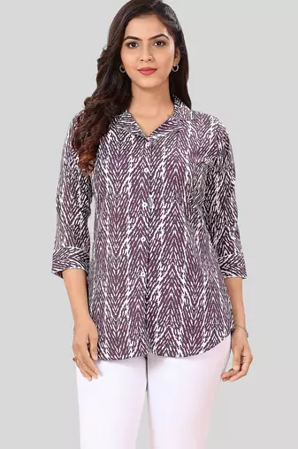 Saree swarg poly crepe printed short kurti