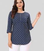 Saree swarg poly crepe printed short kurti