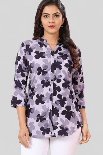 Saree swarg poly crepe printed short kurti