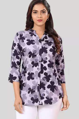 Saree swarg poly crepe printed short kurti