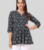 Saree swarg poly crepe printed short kurti