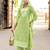 Women Salli Pure Cotton Regular Hand & Threadwork Kurta With Trousers & With Dupatta